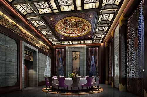 红花岗低调奢华的新中式酒店设计效果图